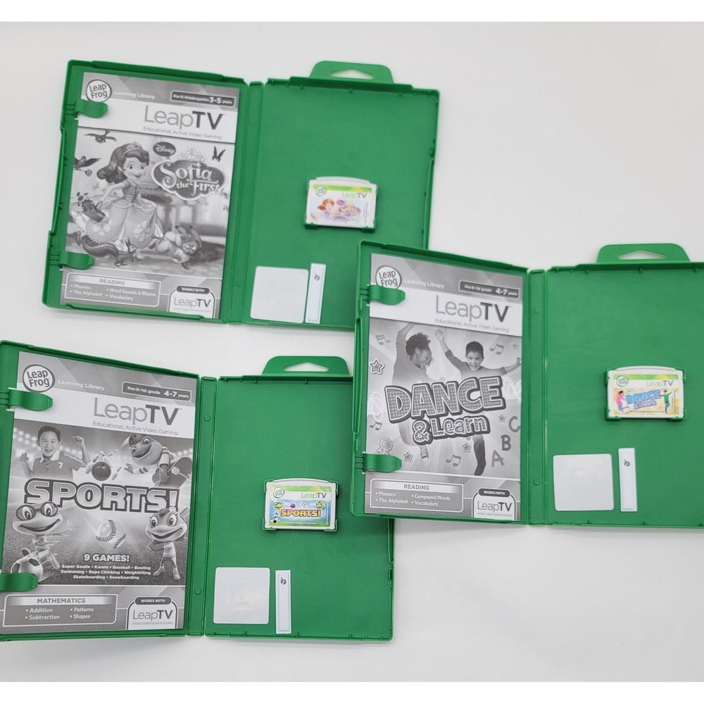 LeapFrog LeapTV Educational Game System Bundle 7 Games Camera Tested READ - Picture 7 of 7
